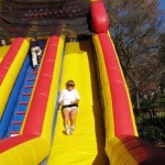 Mamba on slide at grandchild's party-who said only the kids get to play!