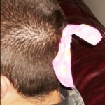 look really closely and you'll see a teeny tiny ponytail