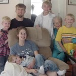 Laura and her family with her grandmother in 2008