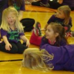 Abby laughing at Aubrey