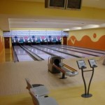 camp-bowling alley Bowling Alley with bumpers and adaptive devices