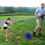 This little girl has great aim. She soaked everything she threw at...including my son!