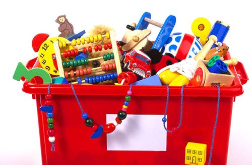 toy box with toys