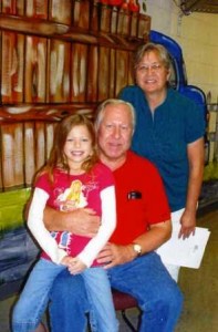 Grandma and Papaw with Maggie at Grandparent's Day