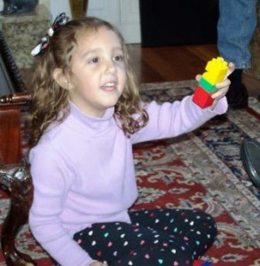 Abby playing at my brother's birthday party-What no party hats when you turn 50??