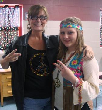 This is me and one of my students. Remember the 60's? She doesn't, but I do!