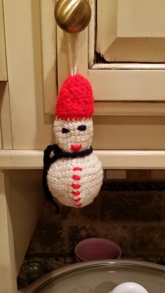 Crochet snow man
