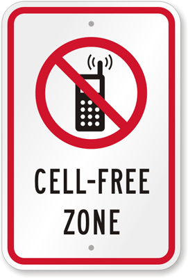 Cellphone-Free-Zone-Sign-K-7301