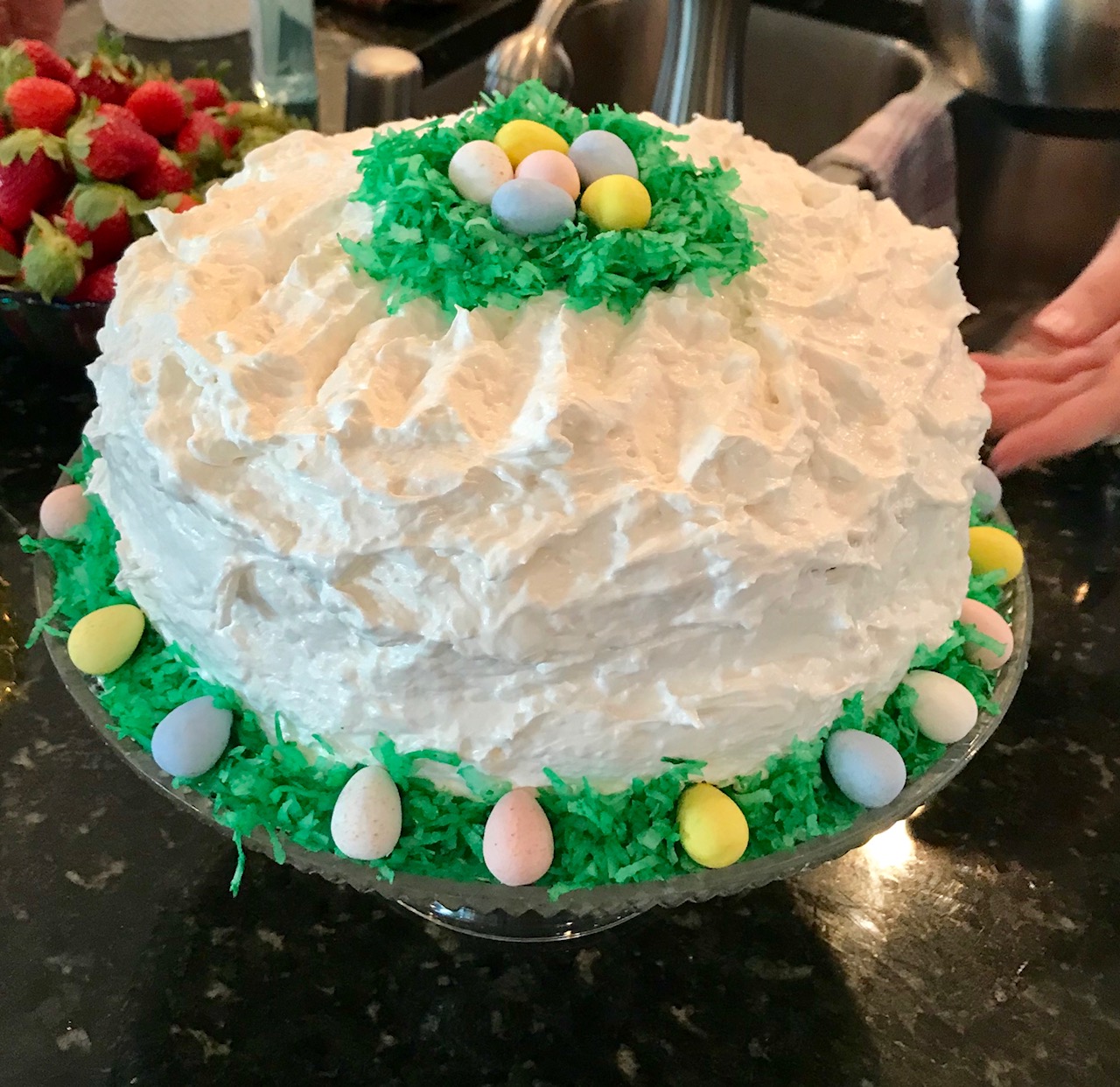Coconut Layer Cake and An Egg Hunt