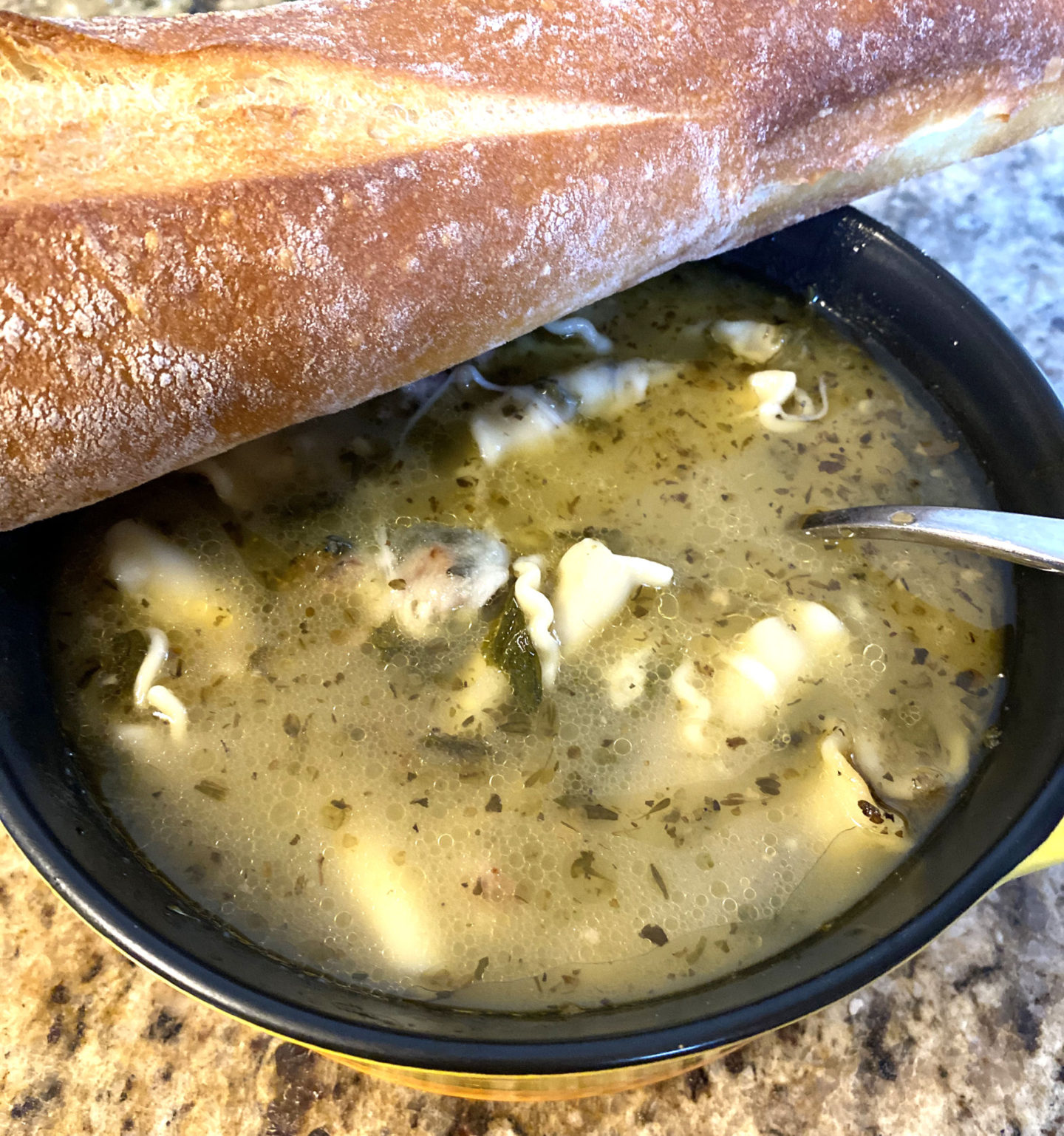 italian sasusage soup more broth