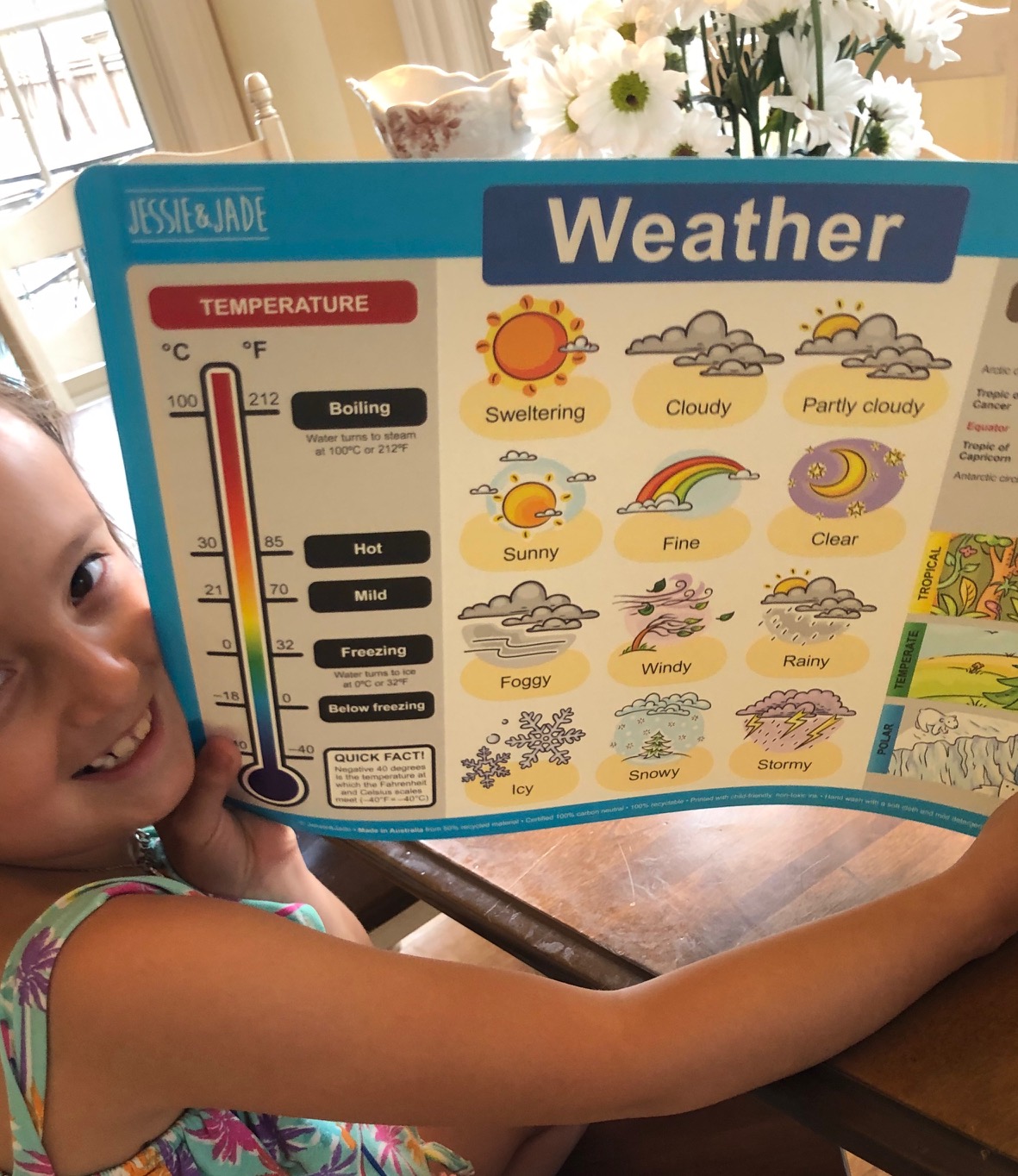 educational placemats the weather