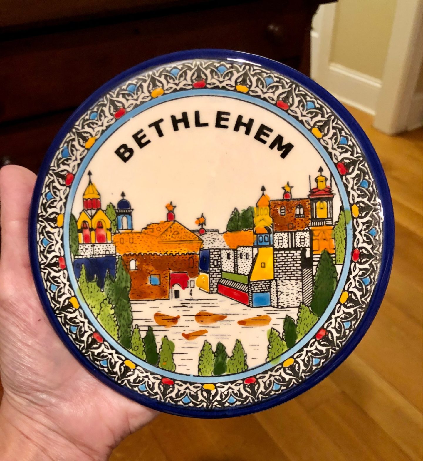 ceramic plate from the holy land delivered