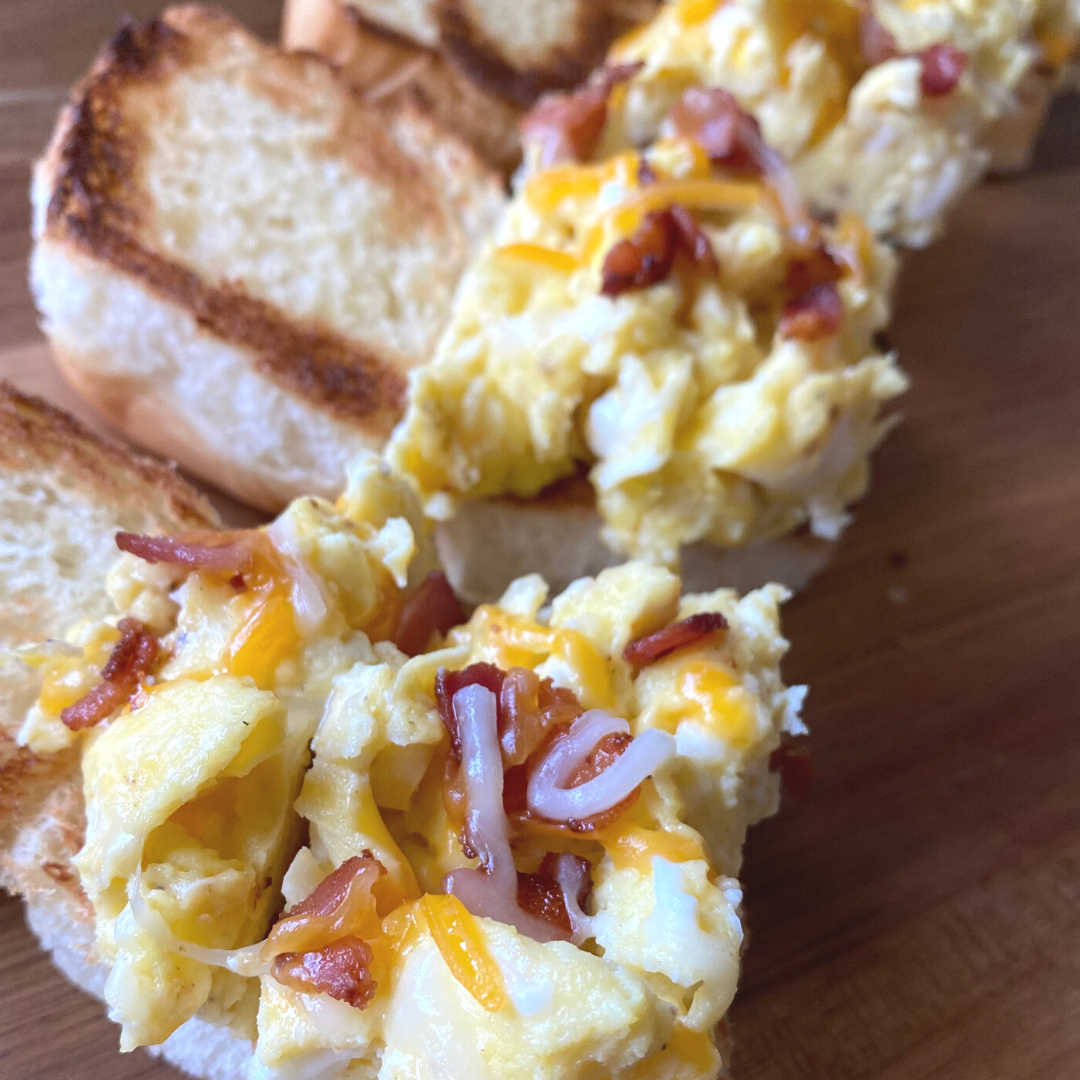 egg bacon and cheese breakfast sandwich minis lined up