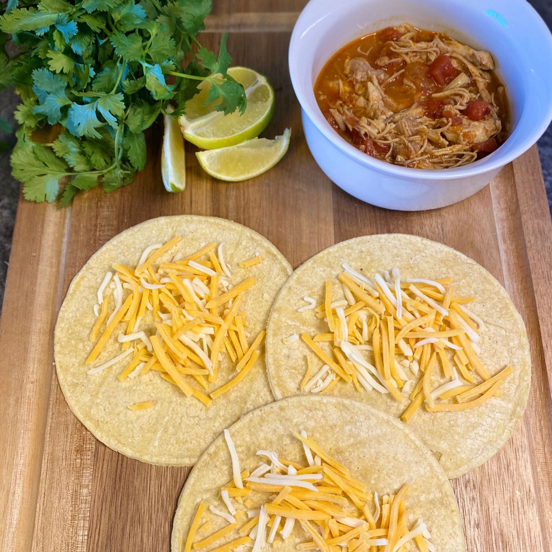 Rolled Cilantro Lime Chicken Tacos