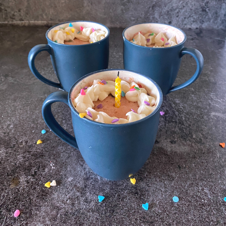 3. coffee mugs with cake inside