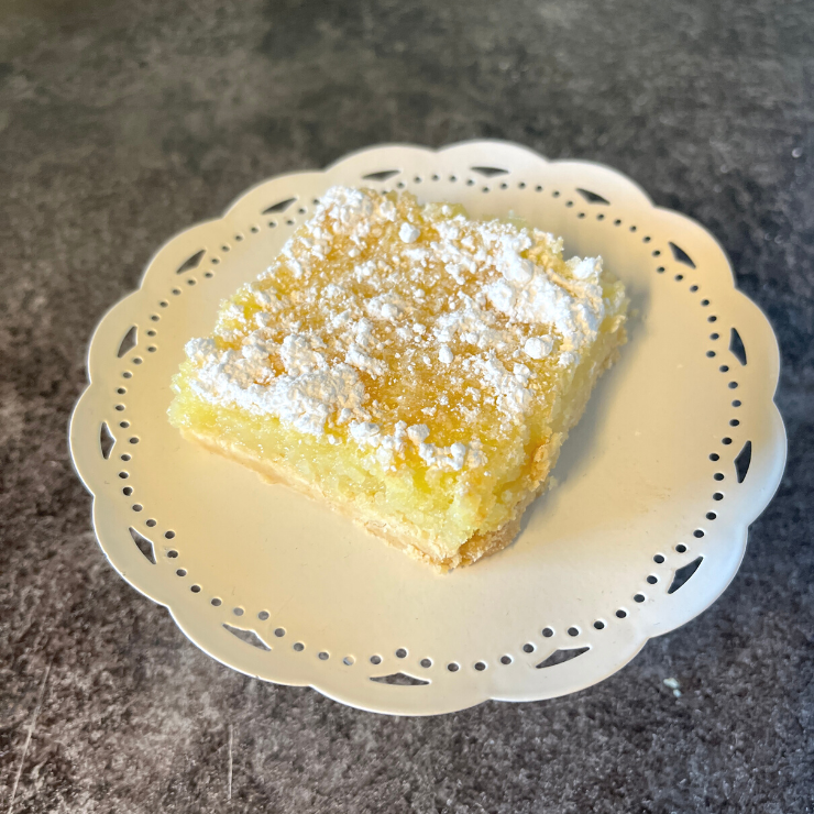 lemon bar on white dish