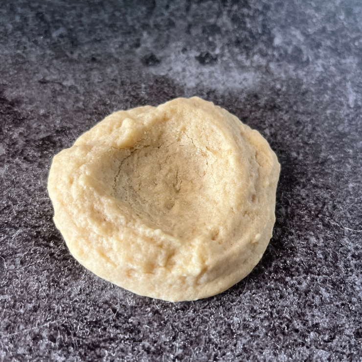 baked thumbprint cookie dough