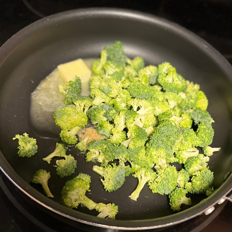 broccoli saute in pan